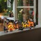 Christmas Village Sets-Christmas Decorations,LED Lighted Christmas Village Houses with Figurines, Christmas Village Collection Indoor Room Decor - Collectible Buildings